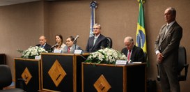 da esq. p/ dir.: presidente da Mútua dos Magistrados, desembargador Ricardo Couto de Castro; pre...